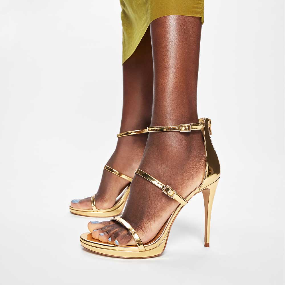 Levissa Women's Gold Dress Sandals image number 0